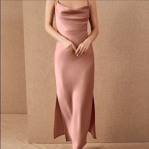 BHLDN Cali Satin Charmeuse Midi Dress